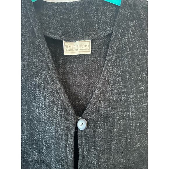 Weave Of The Irish Black Sweater Vest Chenille - Picture 2 of 8